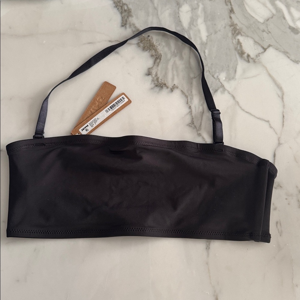 SKIMS Black Bandeau Top